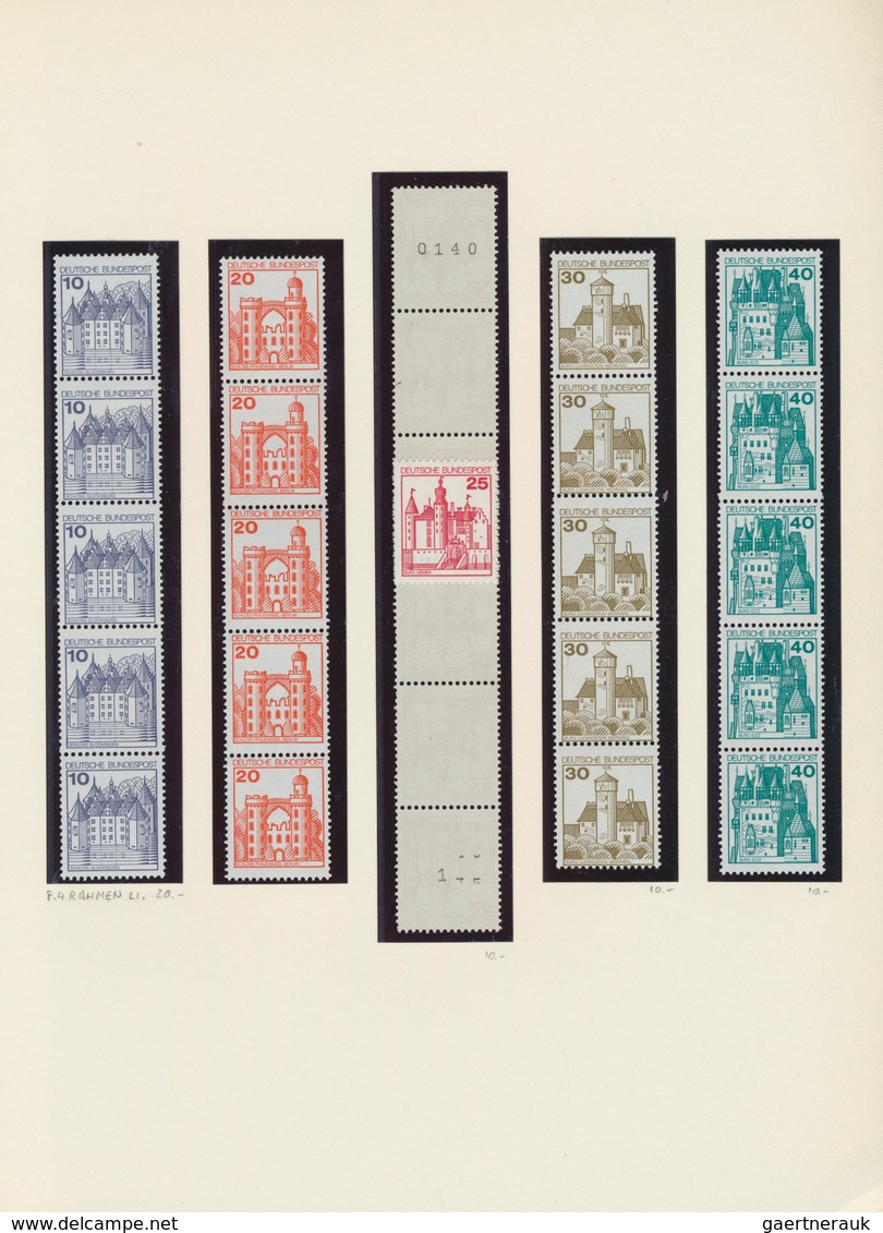 Bundesrepublik Deutschland: 1977/1982, Postfrische Spezialsammlung Der Dauerserie Burgen Und Schlöss - Sammlungen