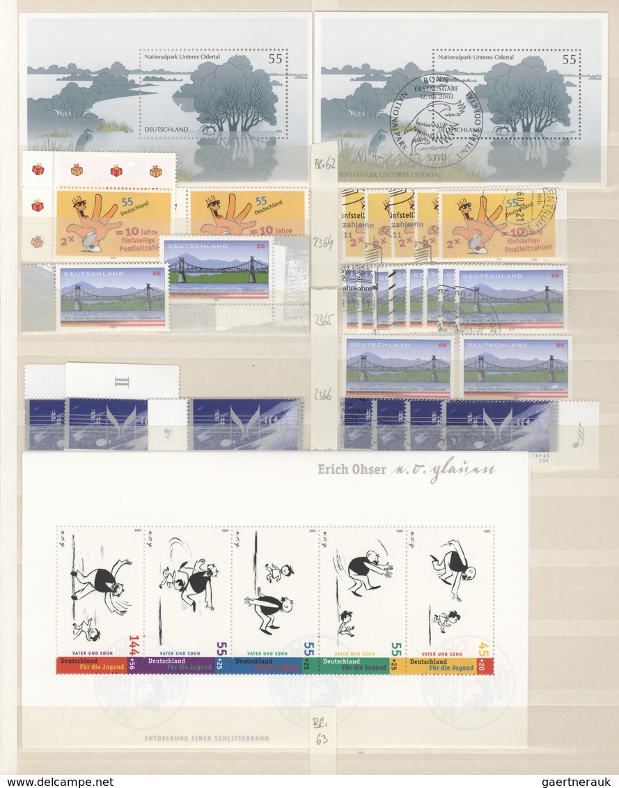 Bundesrepublik Deutschland: 1998/2005, Sauberer Lagerposten Postfrisch Und Gestempelt (ESST/Versands - Sammlungen