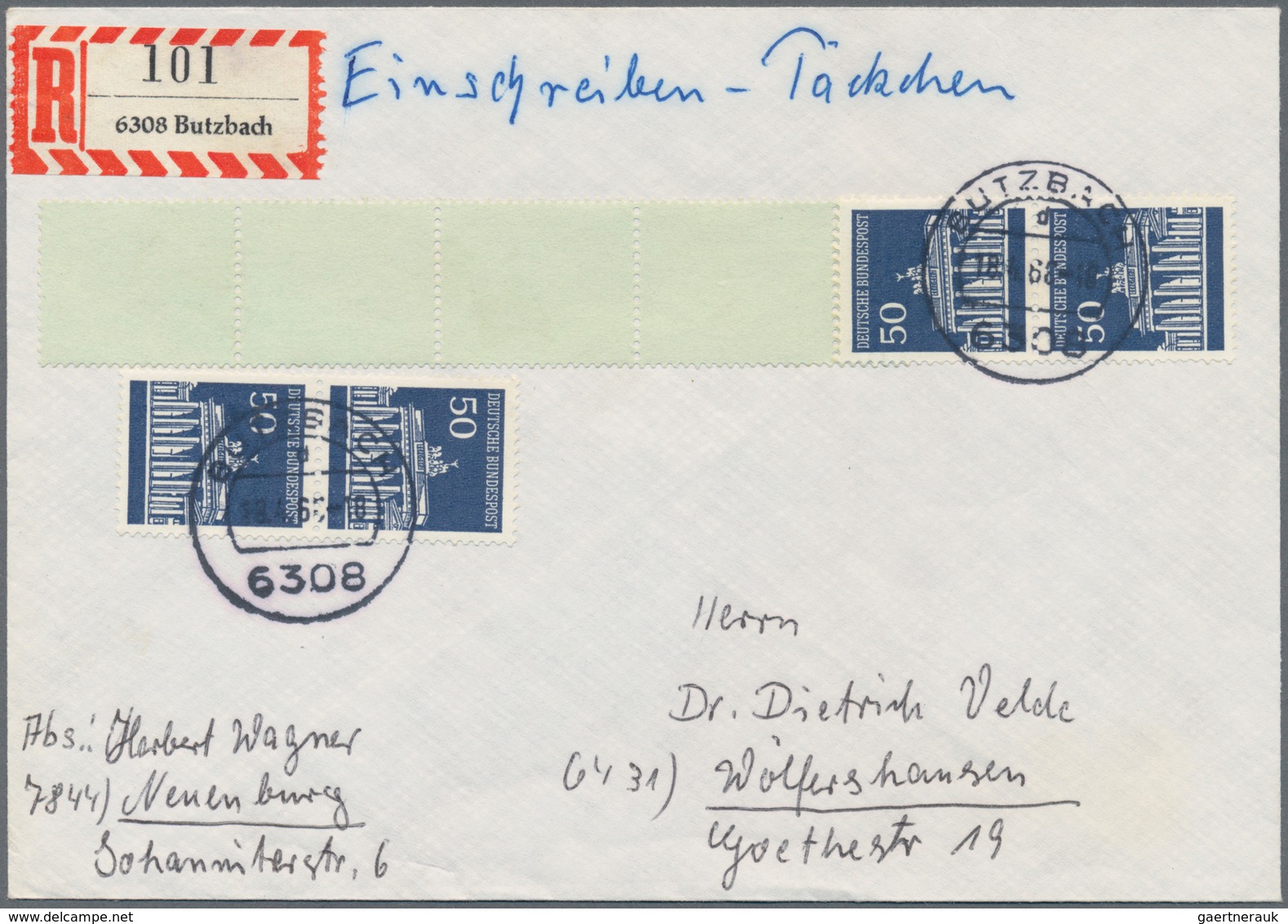 Bundesrepublik - Rollenmarken: 1967/1995, Vielseitige Partie Von Fast 200 Briefen Frankiert Mit Roll - Rollenmarken