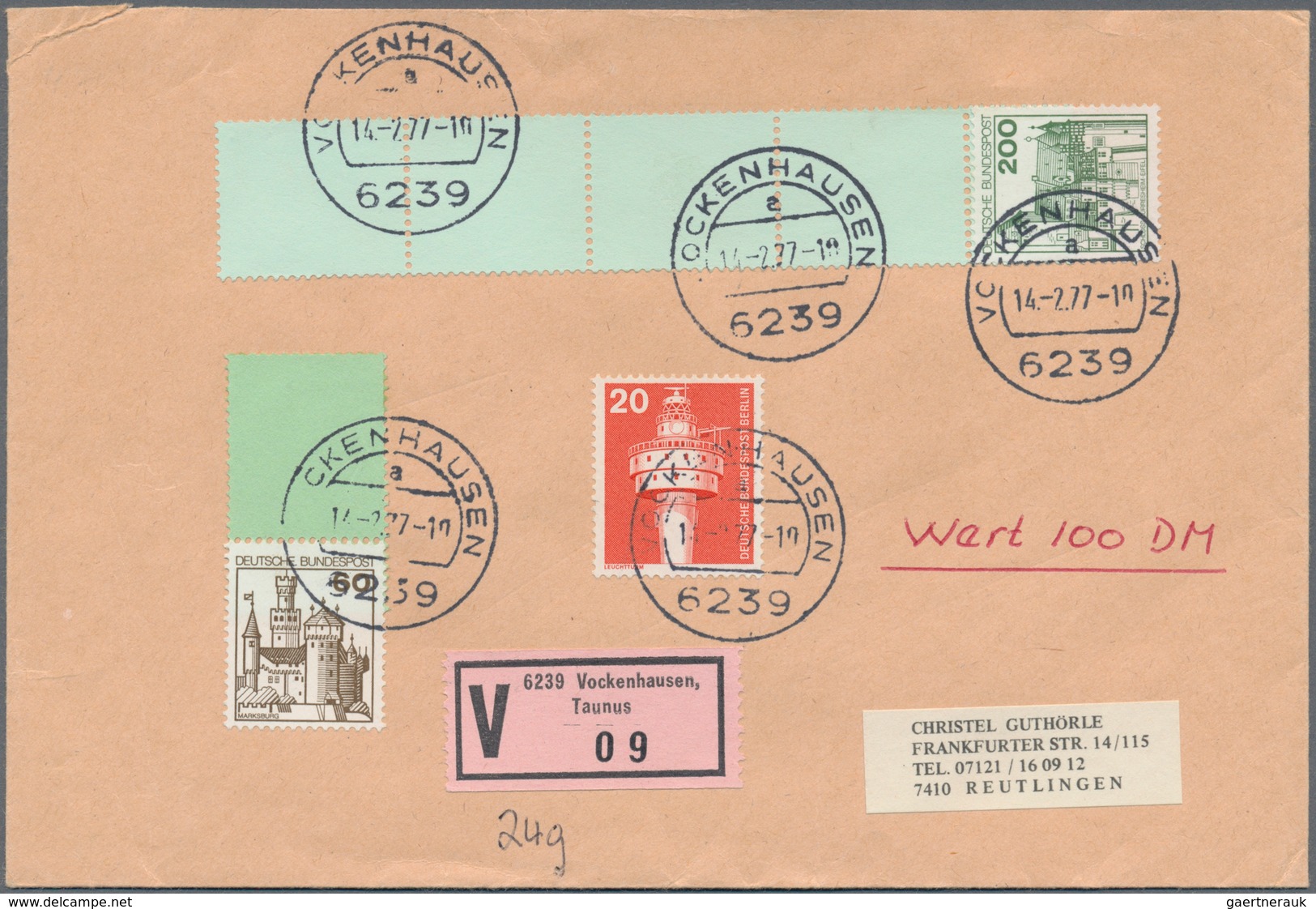 Bundesrepublik - Rollenmarken: 1967/1995, Vielseitige Partie Von Fast 200 Briefen Frankiert Mit Roll - Roller Precancels