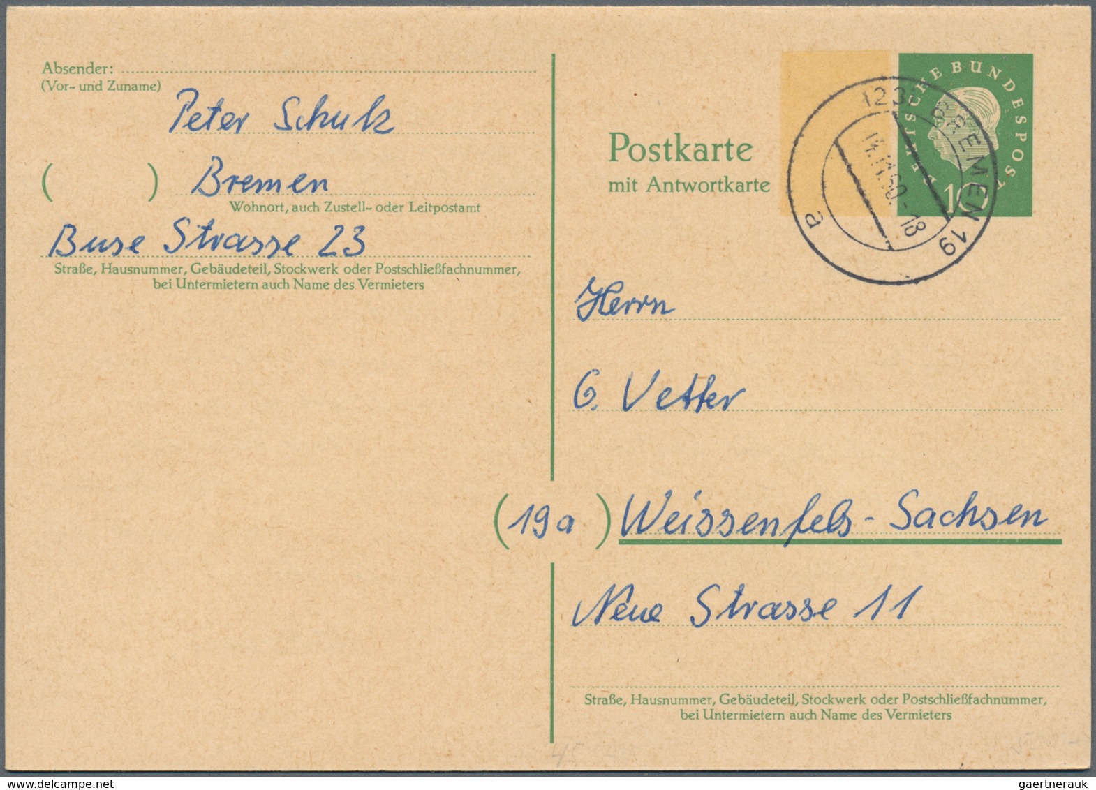 Bundesrepublik - Ganzsachen: 1949/1985 (ca.), Reichhaltiger Bestand Von (vorsichtig Geschätzt) Ca. 1 - Altri & Non Classificati
