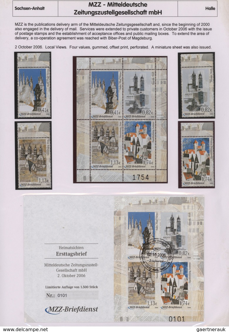 Bundesrepublik - Moderne Privatpost: 1998/2014, Umfassende Sammlung In Ca. 45 Ordnern Mit Belegen Un - Privatpost