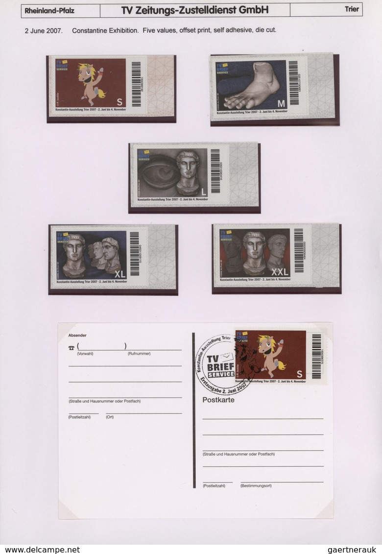 Bundesrepublik - Moderne Privatpost: 1998/2014, umfassende Sammlung in ca. 45 Ordnern mit Belegen un
