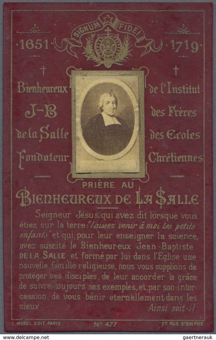 Varia (im Briefmarkenkatalog): RELIGION - über 1300 Alte Zelluloid-Gebetskärtchen In Französicher Sp - Autres & Non Classés