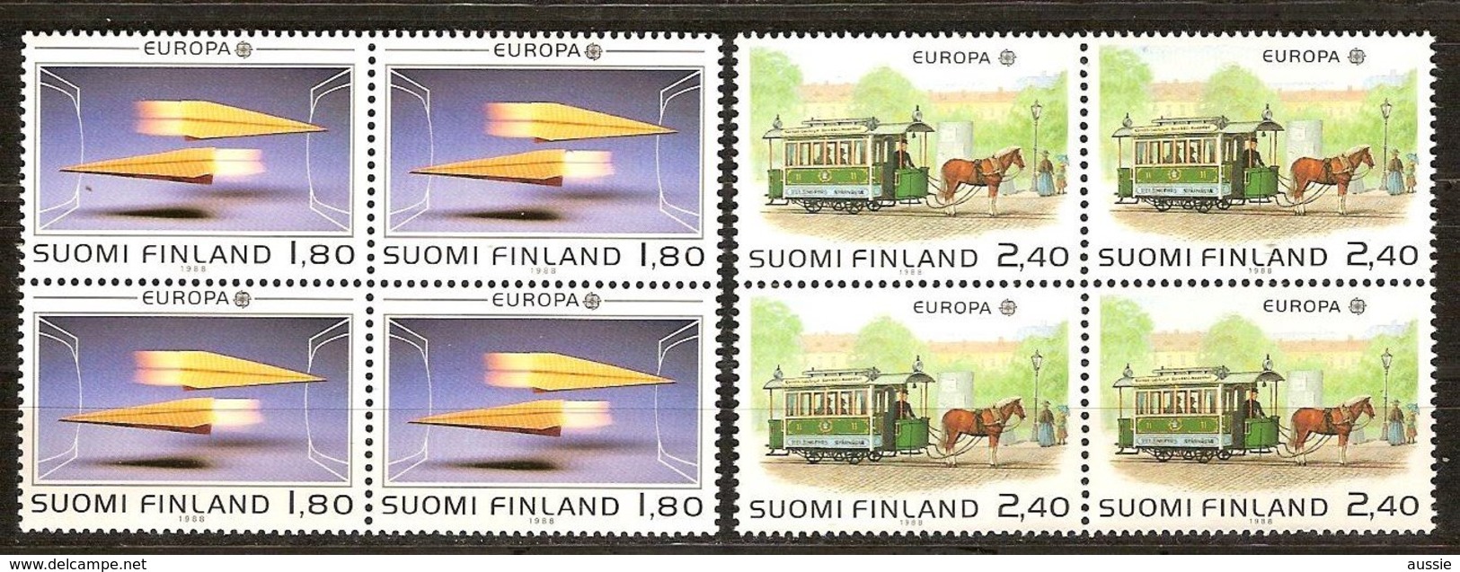 Cept 1988 Finlande Finland Suomi Yvertn° 1015-1016 *** MNH 4 Séries  Cote 40 € Transport Communication - Neufs