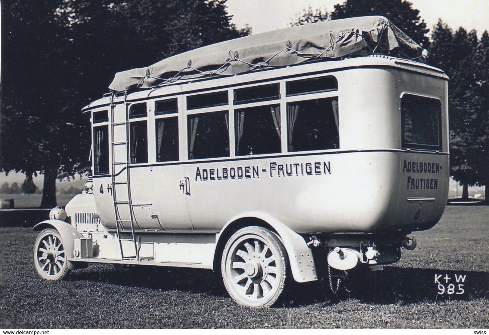 REPRODUCTION VON PHOTO SCHWEIZ POSTAUTO POSTBUS BUS , ADELBODEN-FRUTIGEN - Other & Unclassified