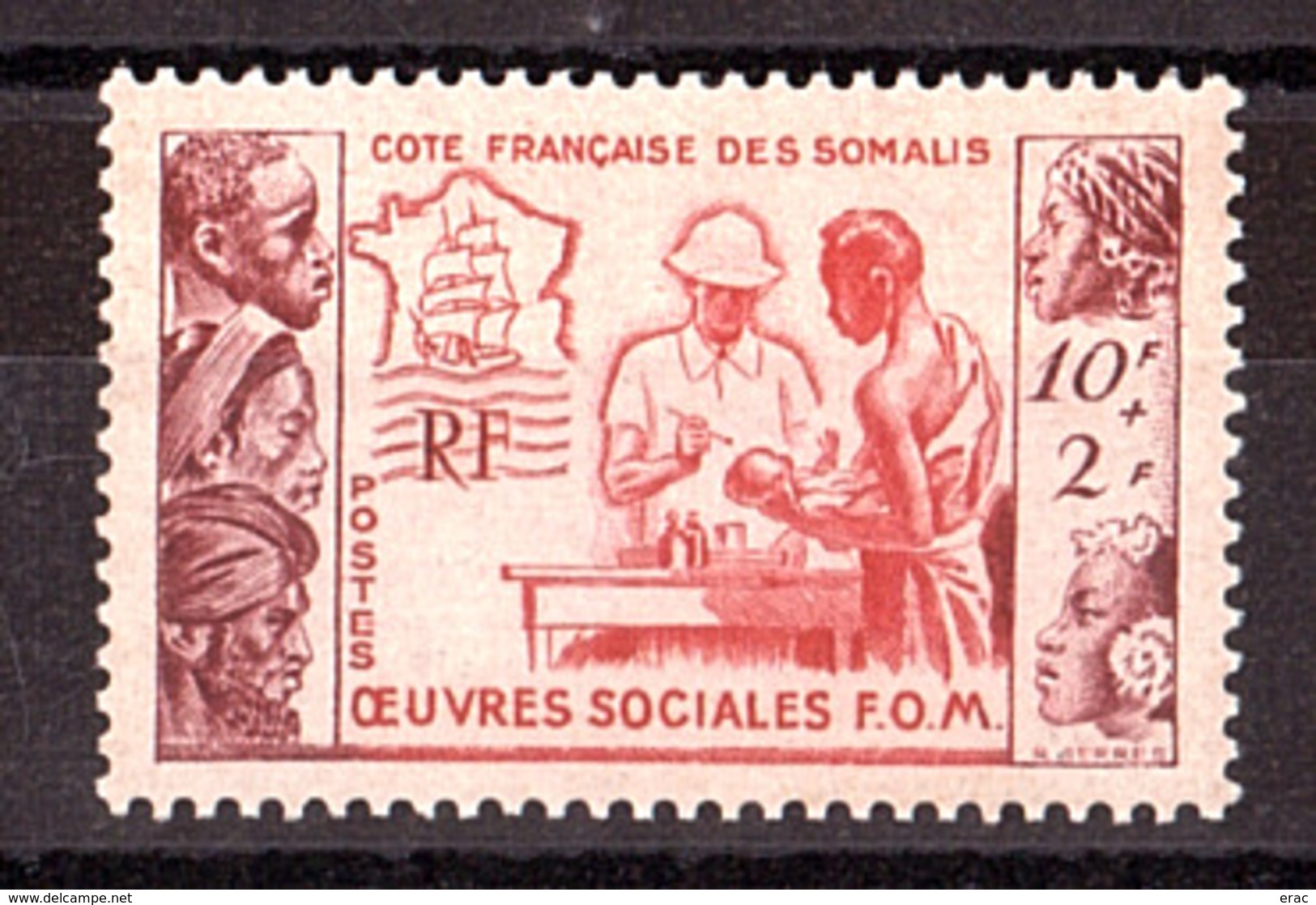 Côte Française Des Somalis - 1950 - N° 283 - Neuf ** - Oeuvres Sociales - Neufs