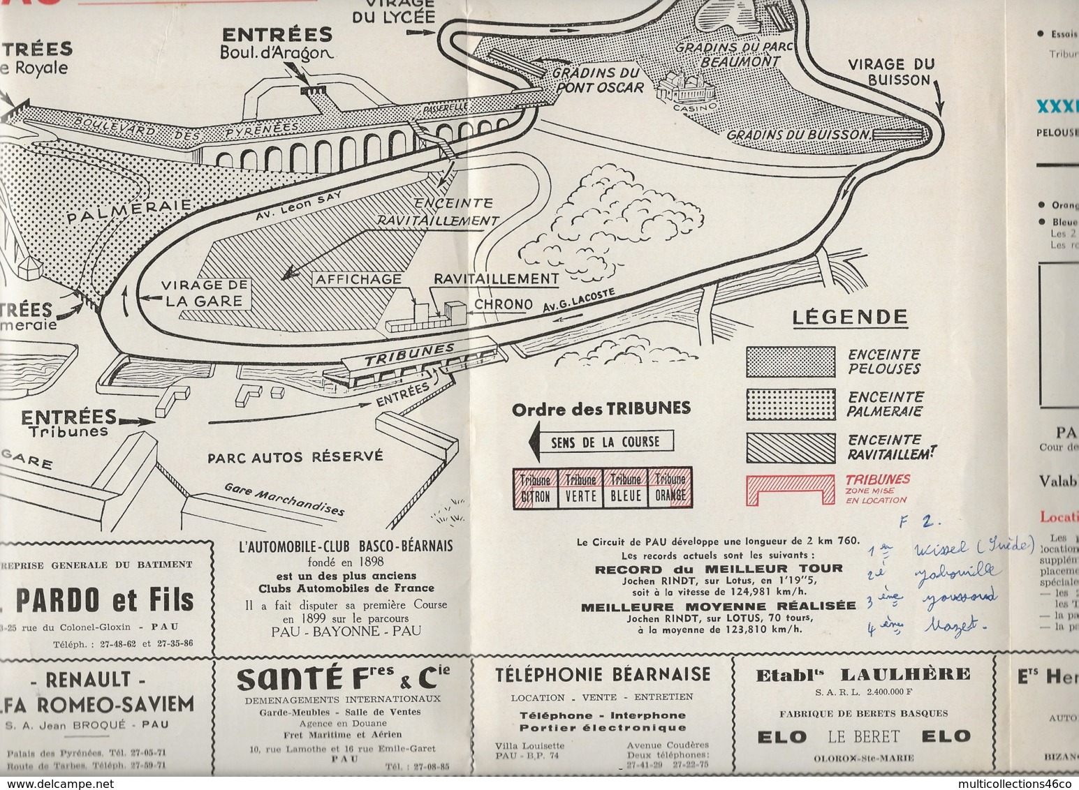 041019 - SPORT AUTOMOBILE - PROGRAMME XXXIe GRANDS PRIX AUTOMOBILE F2 F3 PAU 1971 CRAVEN A - Automobile - F1