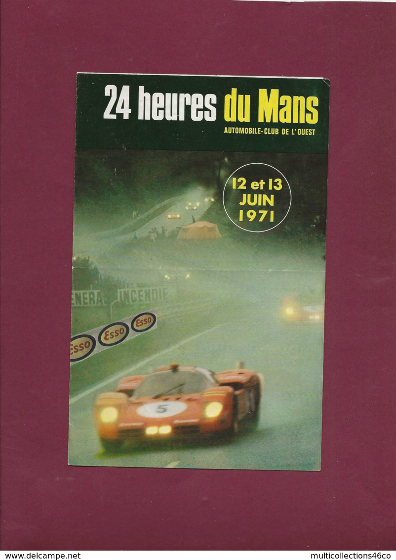 041019 - SPORT AUTOMOBILE - PROGRAMME 24 Heures DU MANS 1971 39e Grand Prix D'endurance - Automobile - F1