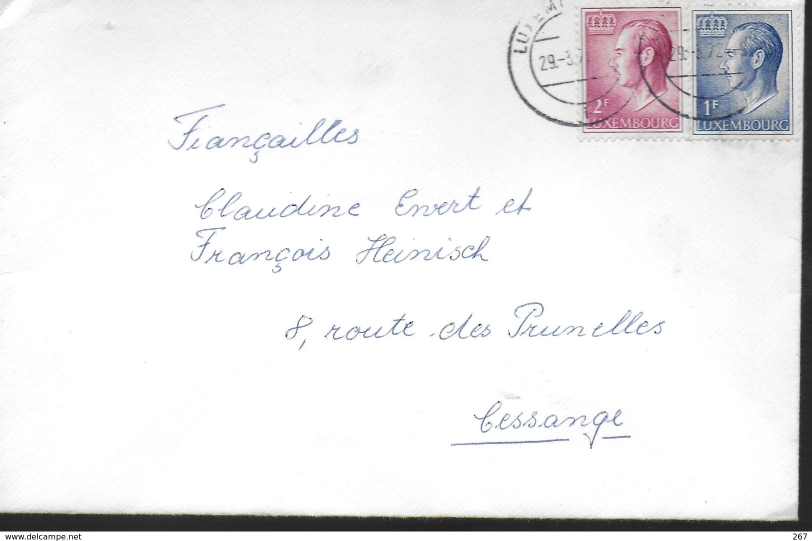 LUXEMBOURG    Lettre  1972  Grand Duc Jean - Maschinenstempel (EMA)