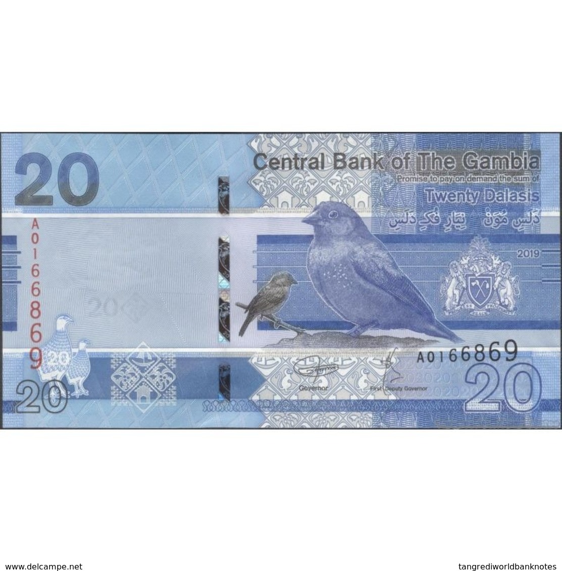 TWN - GAMBIA NEW - 20 Dalasis 2019 Prefix A﻿ UNC - Gambie