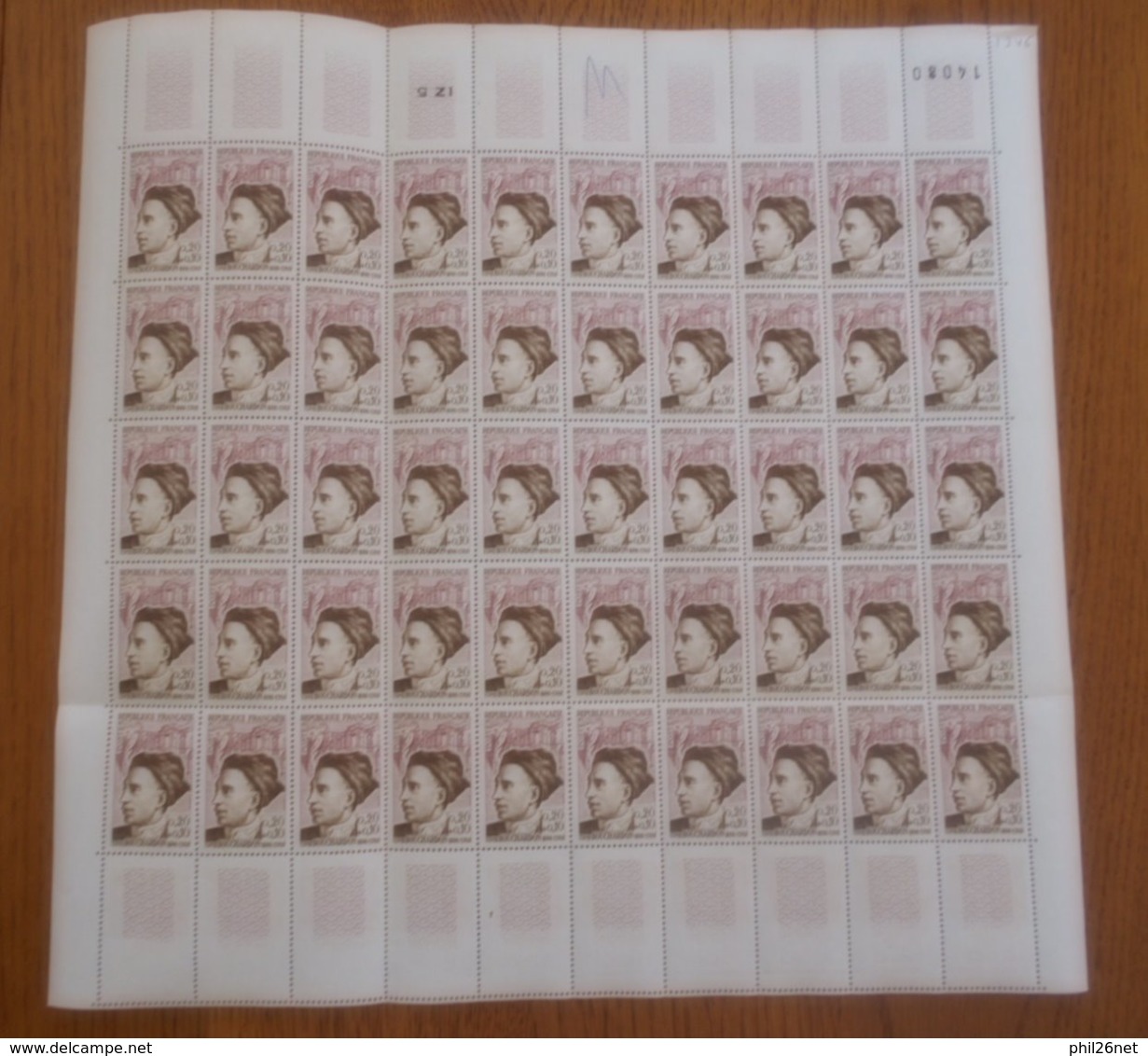 Feuilles Entières N° 1345 à 1350 Célébrités 1962 Neufs * * B/ TB = MNHF/   VF   Voir Scans Soldé à Moins De 10 % ! ! ! - Hojas Completas