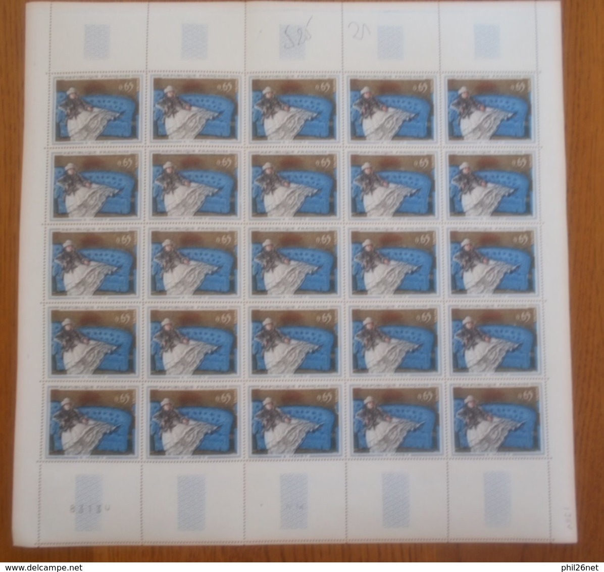 Feuilles Entières N° 1363 à 1365 Tableaux 1962  Neufs * * TB = MNH VF  - Feuilles Complètes