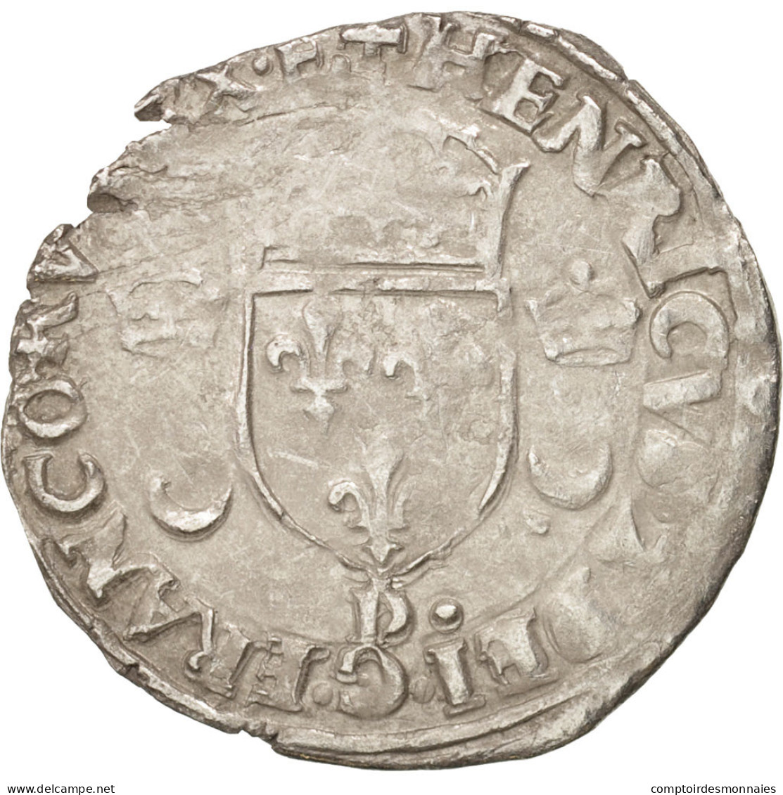 Monnaie, France, Douzain Aux Croissants, 1551, Lyon, TB, Billon, Duplessy:997 - 1547-1559 Henry II