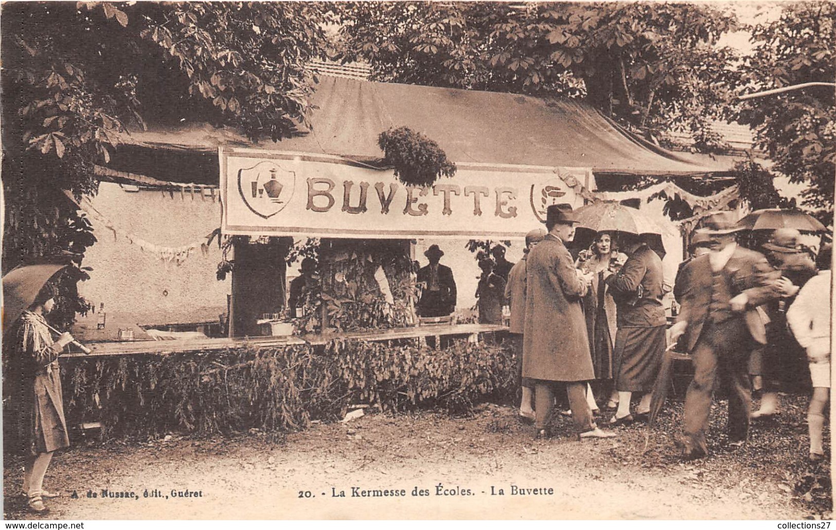 23-GUERET- LA KERMESSE DES ECOLES ,1931 LA BUVETTE - Guéret