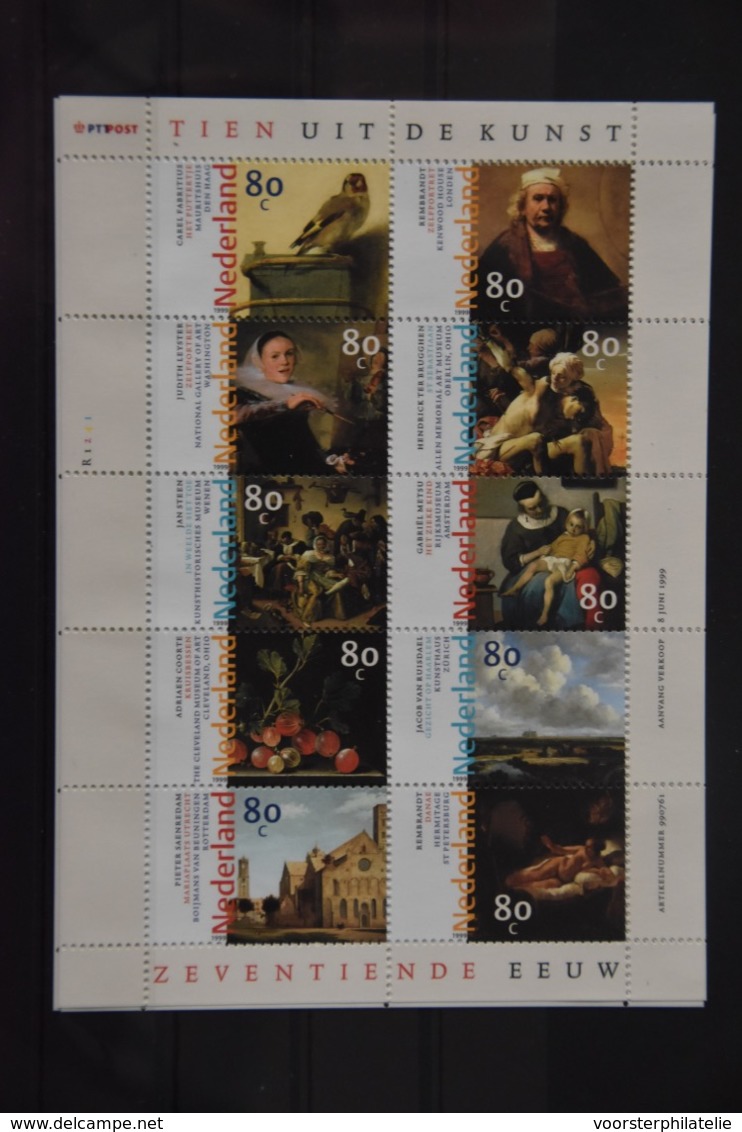 D(A) 108 ++ NEDERLAND NETHERLANDS SHEET 1999 MNH POSTFRIS ** NEUF - Unused Stamps