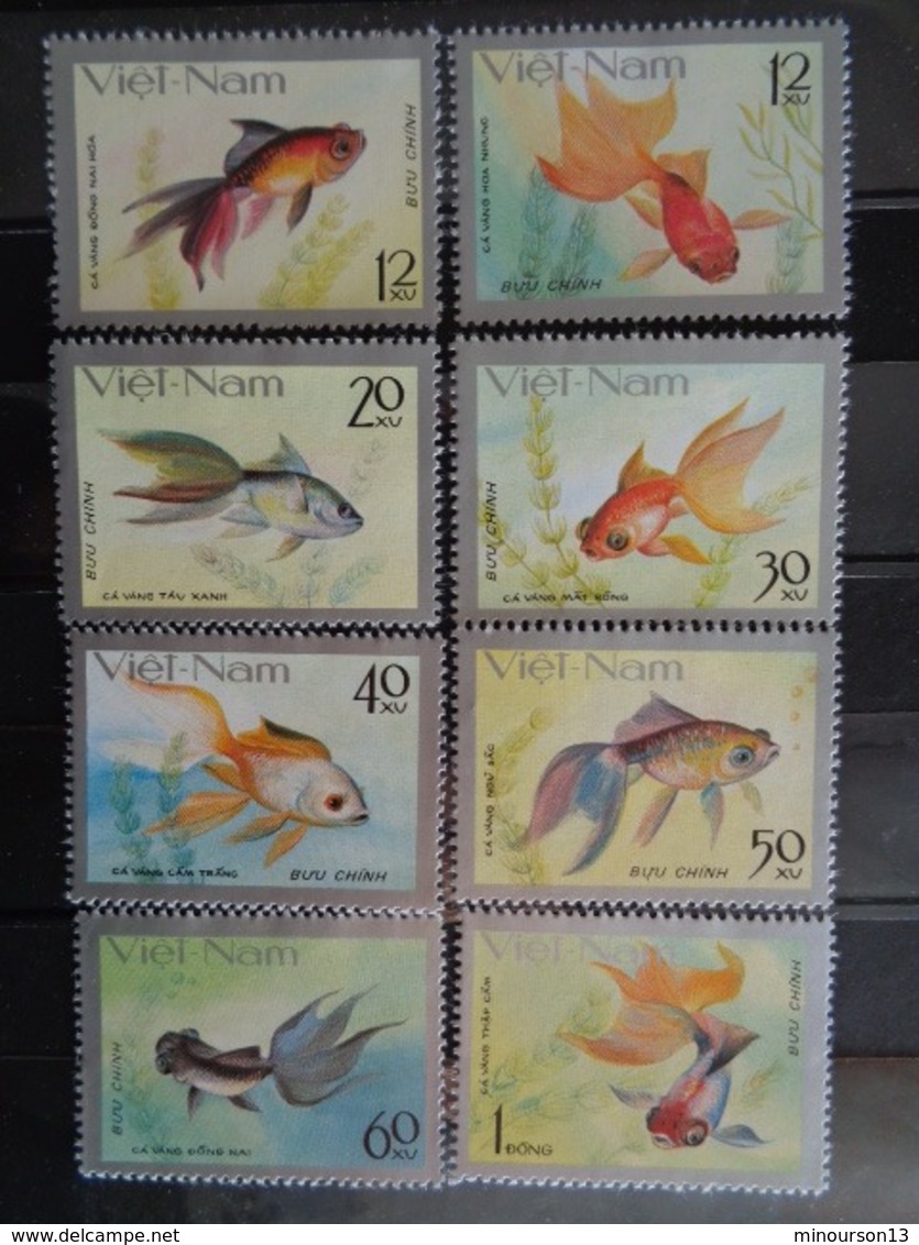 VIETNAM 1977 Y&T N° 72 à 79 ** - POISSONS ROUGES - Viêt-Nam