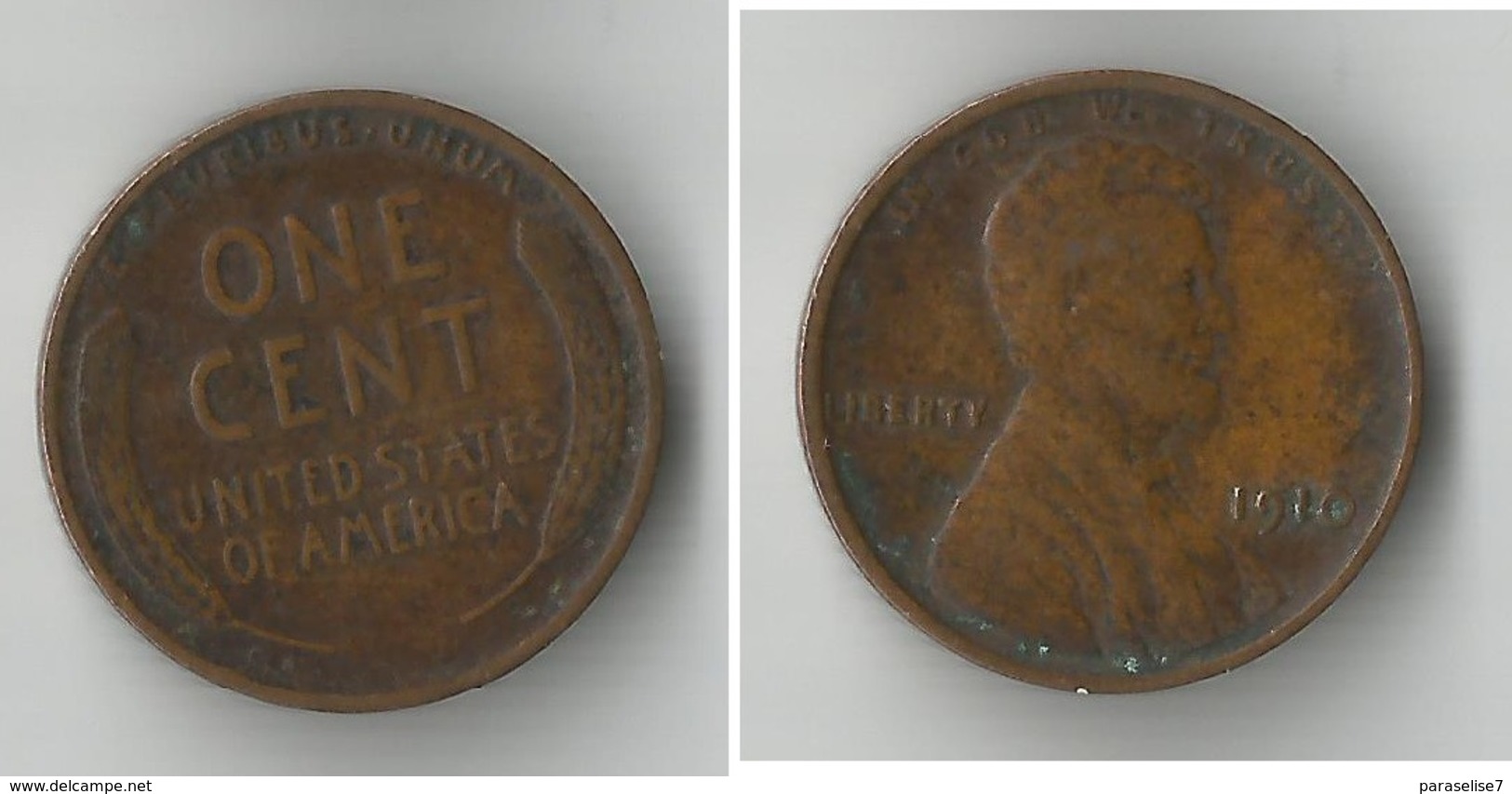 USA 1 CENT 1910 - 1909-1958: Lincoln, Wheat Ears Reverse