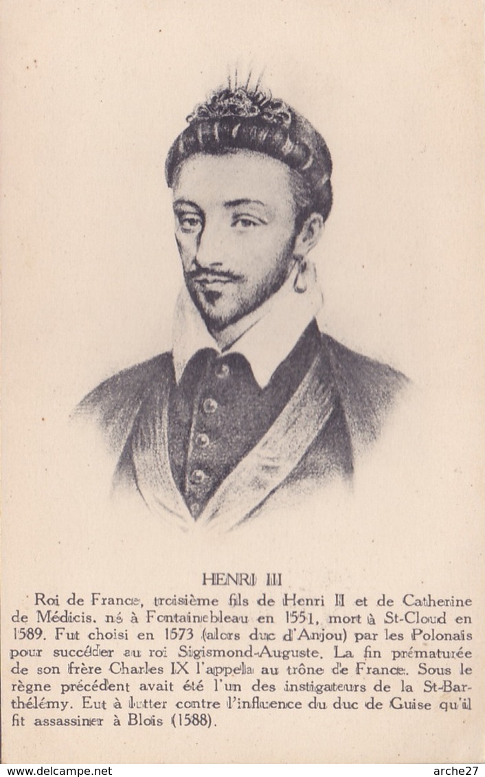 CPA - HENRI III - Roi De France - Histoire