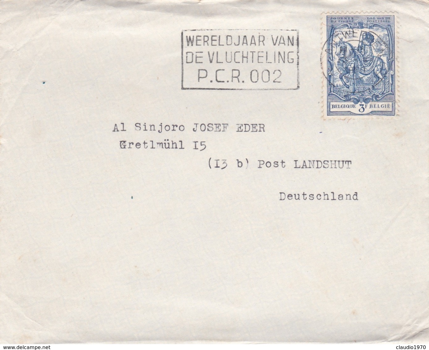 BUSTA  VIAGGIATA - BELGIO -  ANTWERPEN - VIAGGIATA PER DEUTSCHLAND - Storia Postale