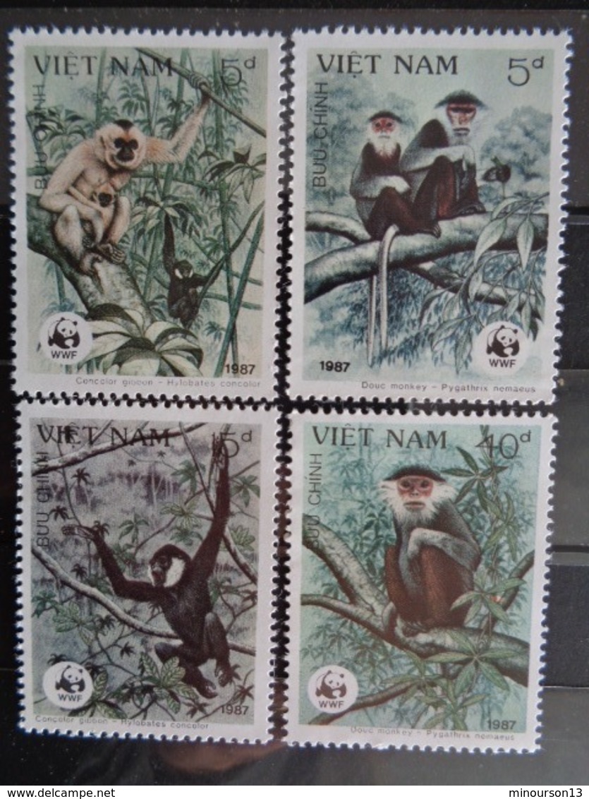 VIETNAM 1987 Y&T N° 803 à 806 ** - FAUNE PROTEGEE - Viêt-Nam