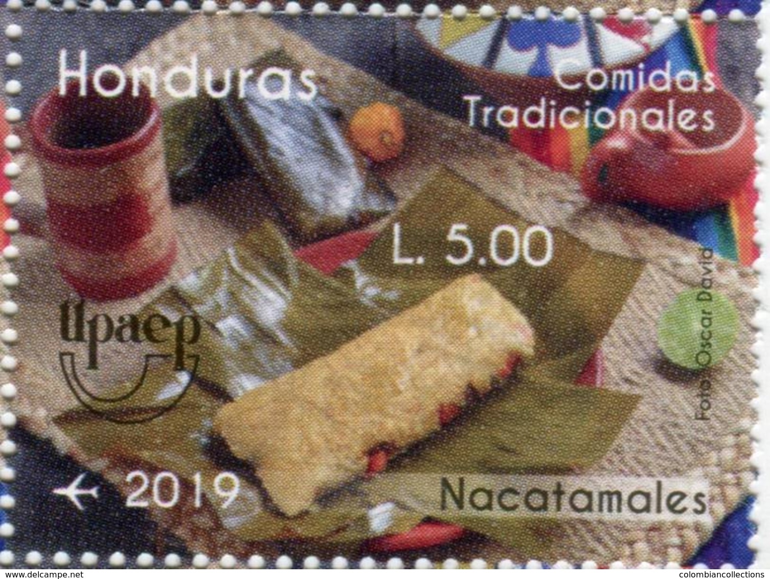 Lote H21, Honduras, 2019, Sello, Stamp, Upaep, Comidas Tradicionales, Nacatamales, Traditional Meals - Honduras