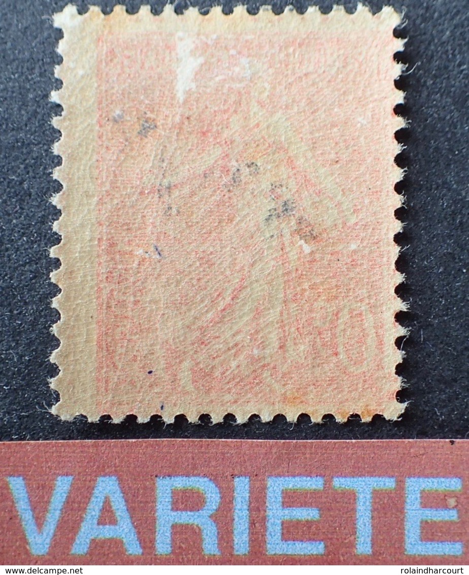 DF50478/671 - 1903 - TYPE SEMEUSE LIGNEE - N°129 (III) NEUF* - VARIETE ➤➤➤ Impression RECTO VERSO à Cheval - Ungebraucht