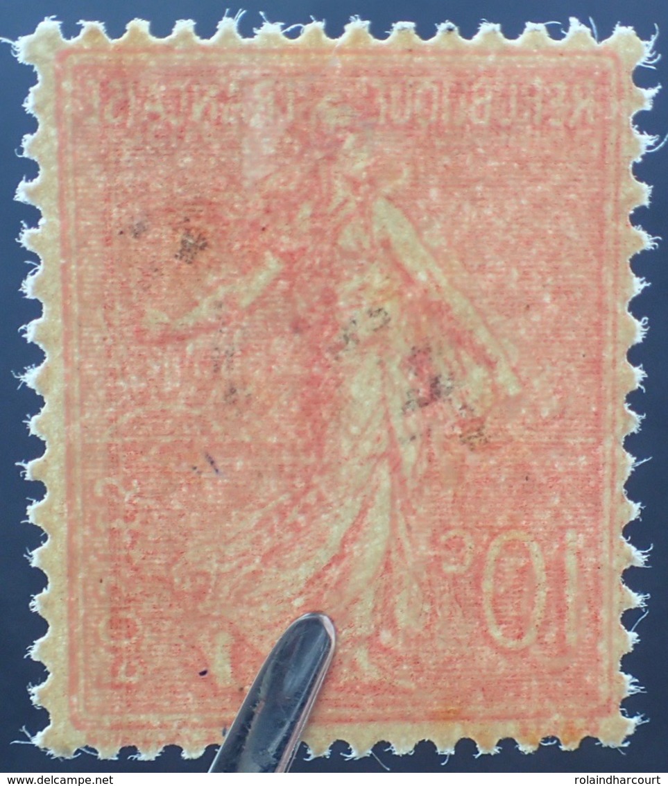 DF50478/671 - 1903 - TYPE SEMEUSE LIGNEE - N°129 (III) NEUF* - VARIETE ➤➤➤ Impression RECTO VERSO à Cheval - Neufs