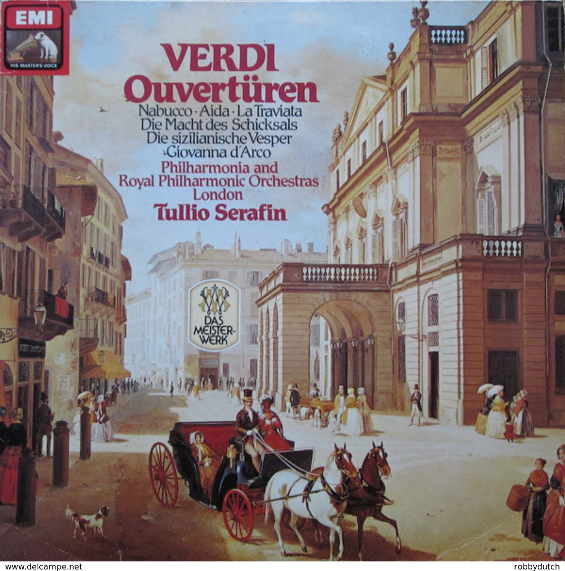 * LP *  VERDI - OUVERTÜREN - ROYAL PHILHARMONIC ORCHESTRA LONDON / TULLIO SERAFIN (Germany 1960 EX!!) - Klassiekers