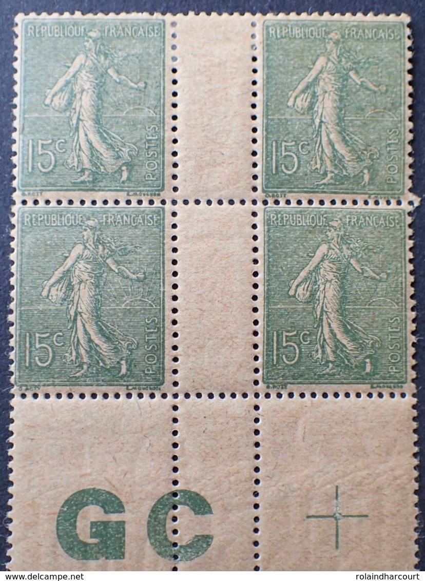 DF50478/673 - 1903 - TYPE SEMEUSE LIGNEE - N°130 (IV) TIMBRES NEUFS**/* BdF PAPIER GC - Ungebraucht