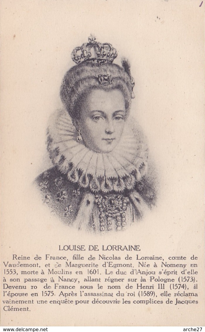 CPA - LOUISE DE LORRAINE - Histoire