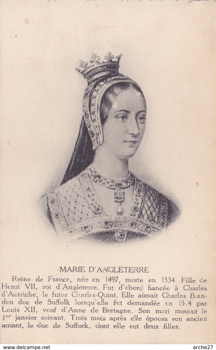 CPA - MARIE D'ANGLETERRE - Historia