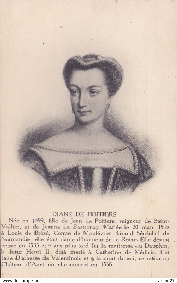 CPA - DIANE DE POITIERS - Histoire