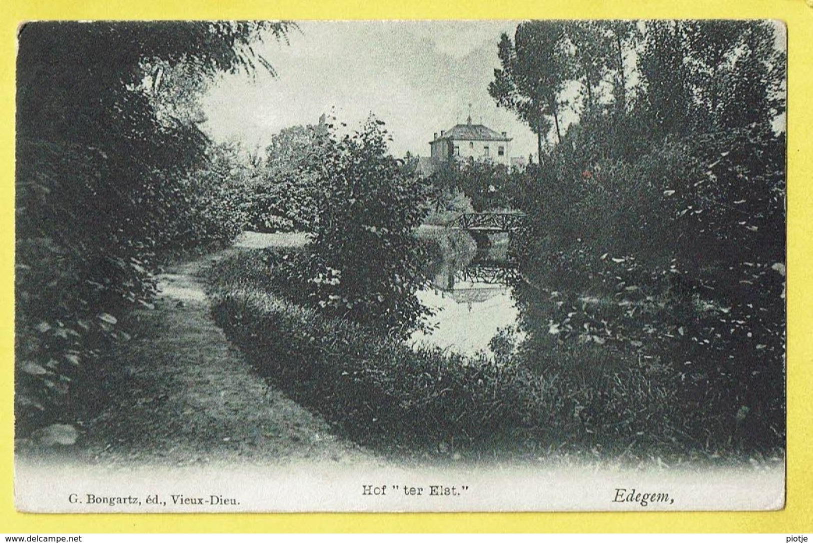 * Edegem - Edeghem (Antwerpen - Anvers) * (G. Bongartz, éd, Vieux Dieu) Hof Ter Elst, Parc, Chateau, Unique, Zeldzaam - Edegem