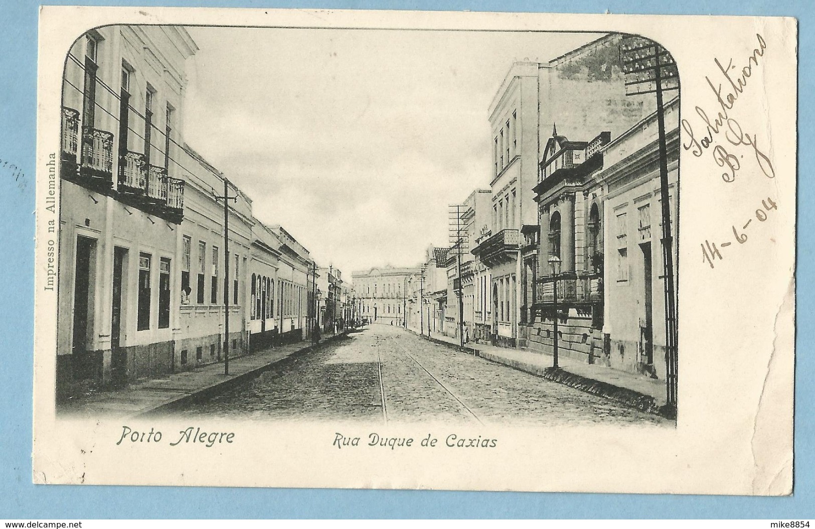 BA0299  CPA   Bilhete Postal  Brazil  PORTO ALEGRE  -  Rua Duque De Caxias  1904   ++++++++ - Porto Alegre