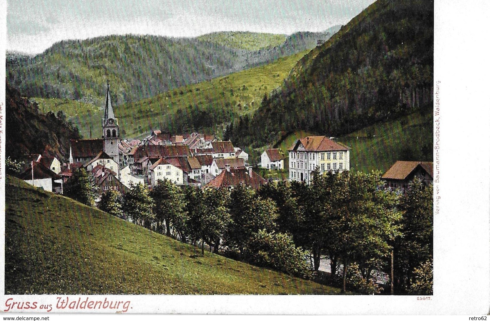 GRUSS AUS WALDENBURG → Sehr Schöne Lithokarte, Ca.1900   ►RAR◄ - Waldenburg