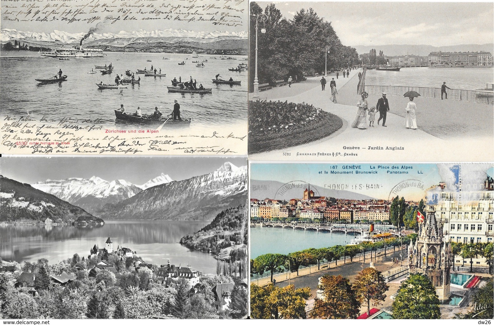 Lot N° 96 - 100 Cartes De Suisse - Villes, Villages, Lacs, Montagnes, Stations, Quelques Animations - 100 - 499 Cartes