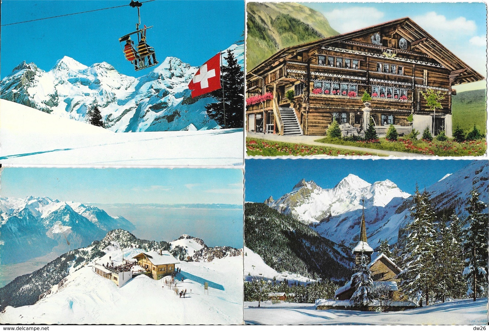 Lot N° 96 - 100 Cartes De Suisse - Villes, Villages, Lacs, Montagnes, Stations, Quelques Animations - 100 - 499 Cartes