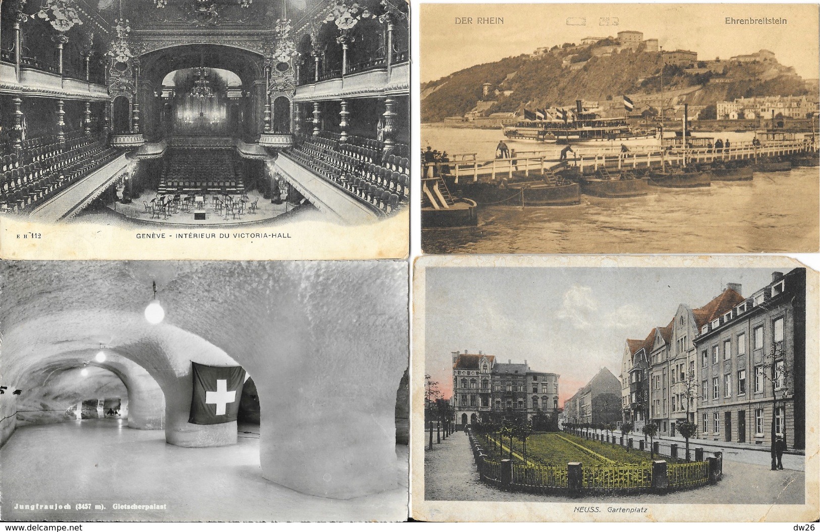 Lot n° 96 - 100 cartes de Suisse - Villes, villages, lacs, montagnes, stations, quelques animations