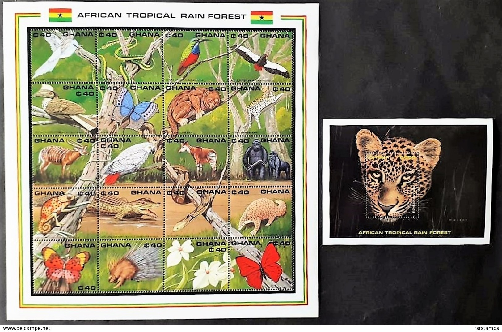 # Ghana 1990**Mi.1407-27  Fauna Of The African Rainforest ,MNH  [23;77] - Sonstige & Ohne Zuordnung