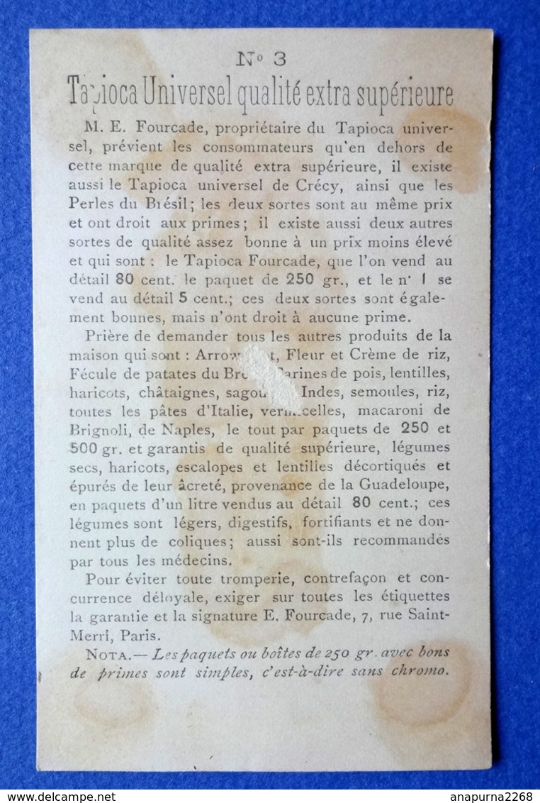 CHROMO DORÉE.....TAPIOCA UNIVERSEL....ENFANTS ...JARDINIER..PUITS...MARGELLE...ARROSOIR - Autres & Non Classés