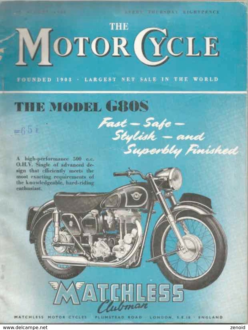 The Motor Cycle - 18 Aout 1955 - 1950-Aujourd'hui