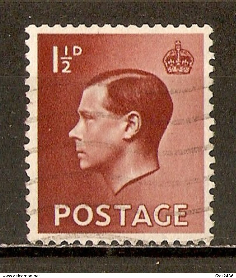 1936 - Edouard VIII - 1½ P. Brun-rouge - Filigrane J - N°207 - Used Stamps