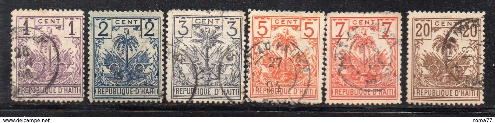 APR2935 - HAITI 1892 , Yvert N. 27/32  Usato  (2380A) - Haiti