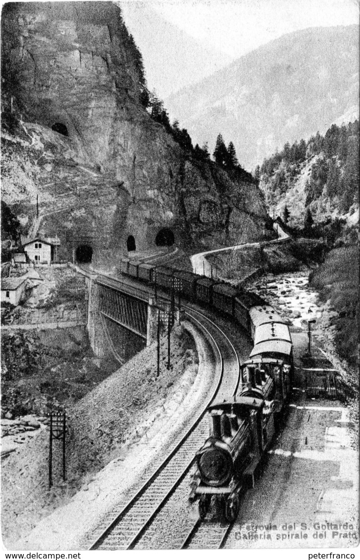 Svizzera - Ferrovia Del S.Gottardo - Galleria Spirale Del Prato - Prato