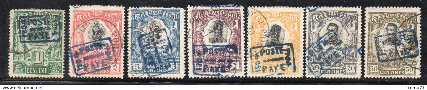 APR2945 - HAITI 1904 , Yvert N. 77A/83A  Usata  (2380A) - Haiti