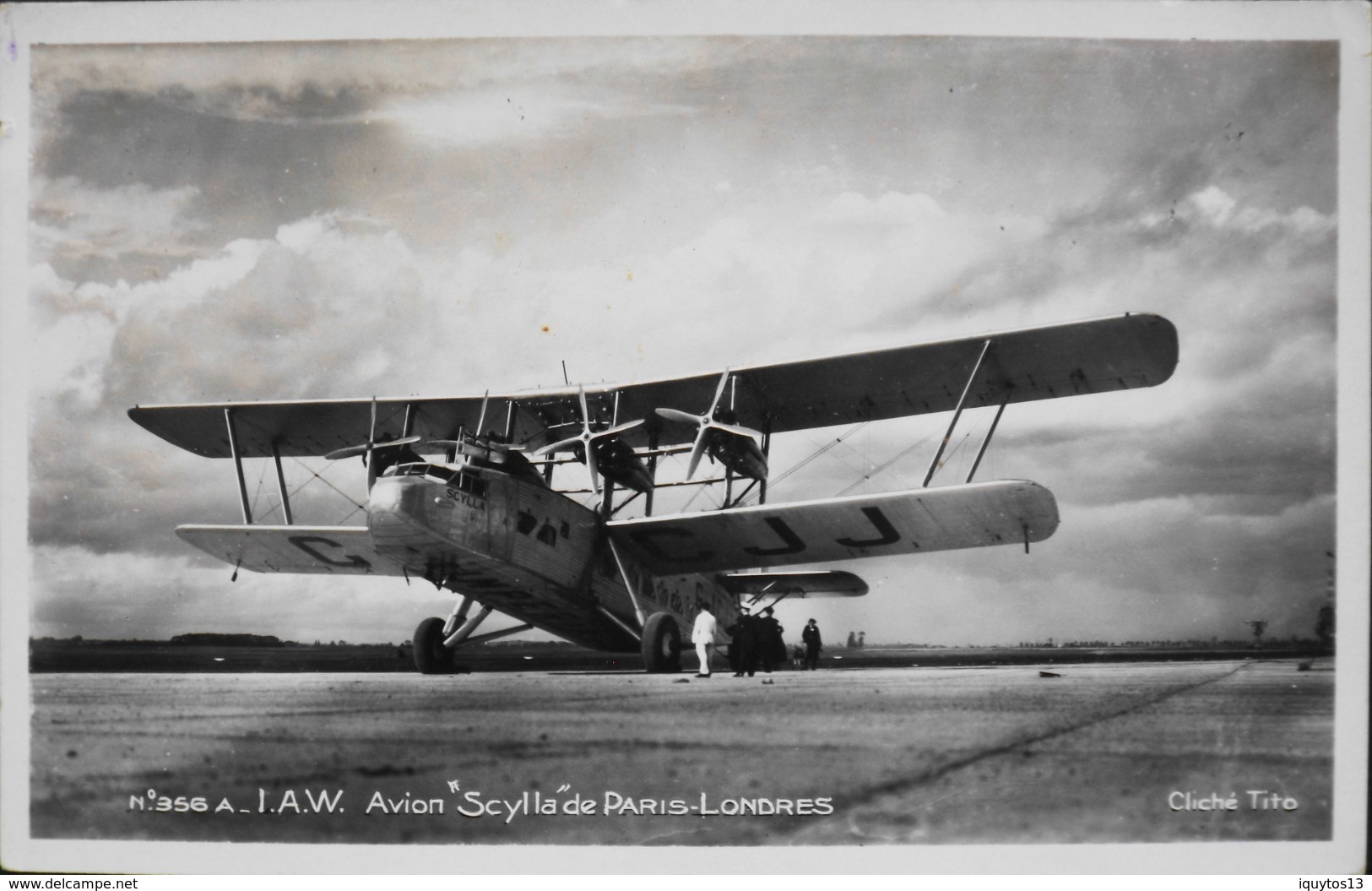 CPA. > Avions > 1919-1938: Entre Guerres > I.A.W. Avion " SCYLLA " De La Ligne Paris-Londres / Bale-Zurich - TBE - 1919-1938: Entre Guerres