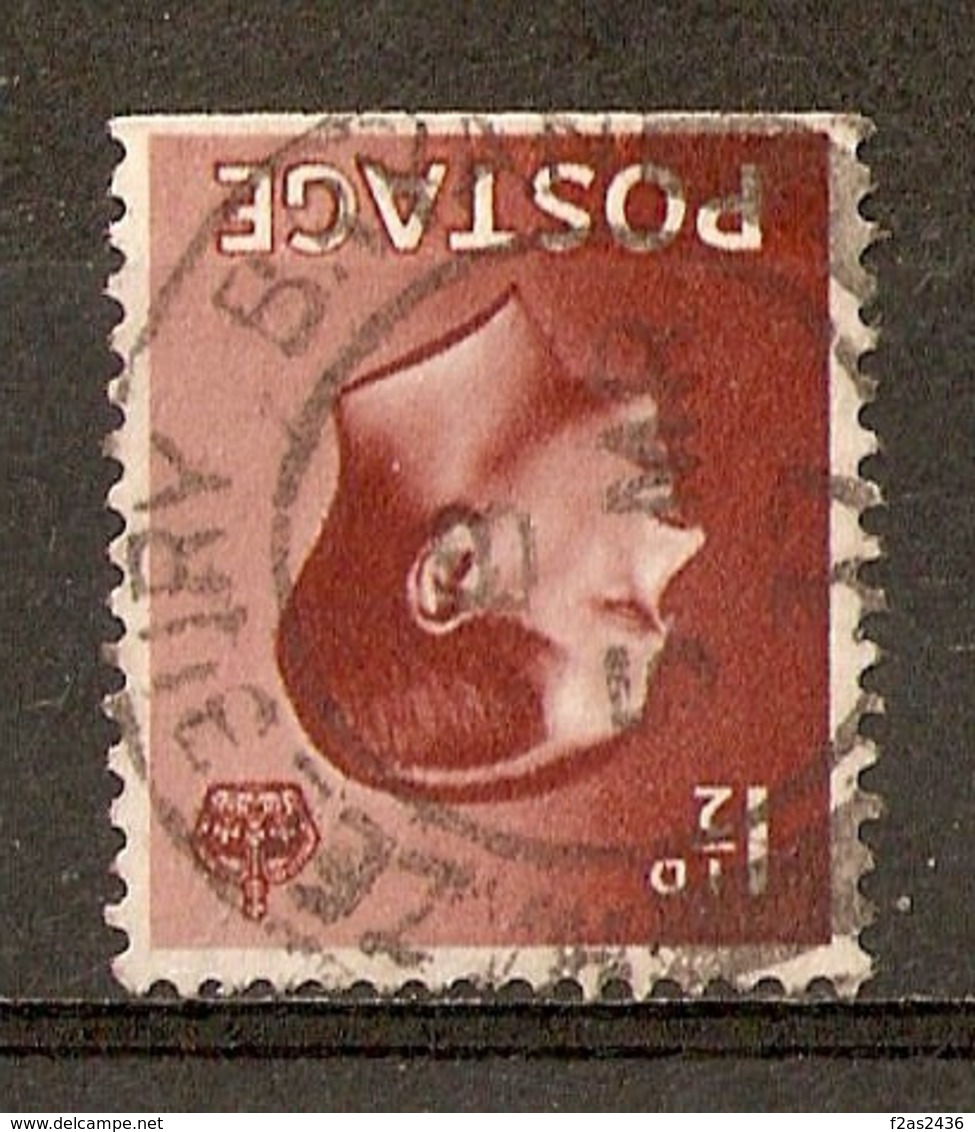 1936 - Edouard VIII - 1½ P. Brun-rouge - Filigrane J Renversé - N°207a - Used Stamps