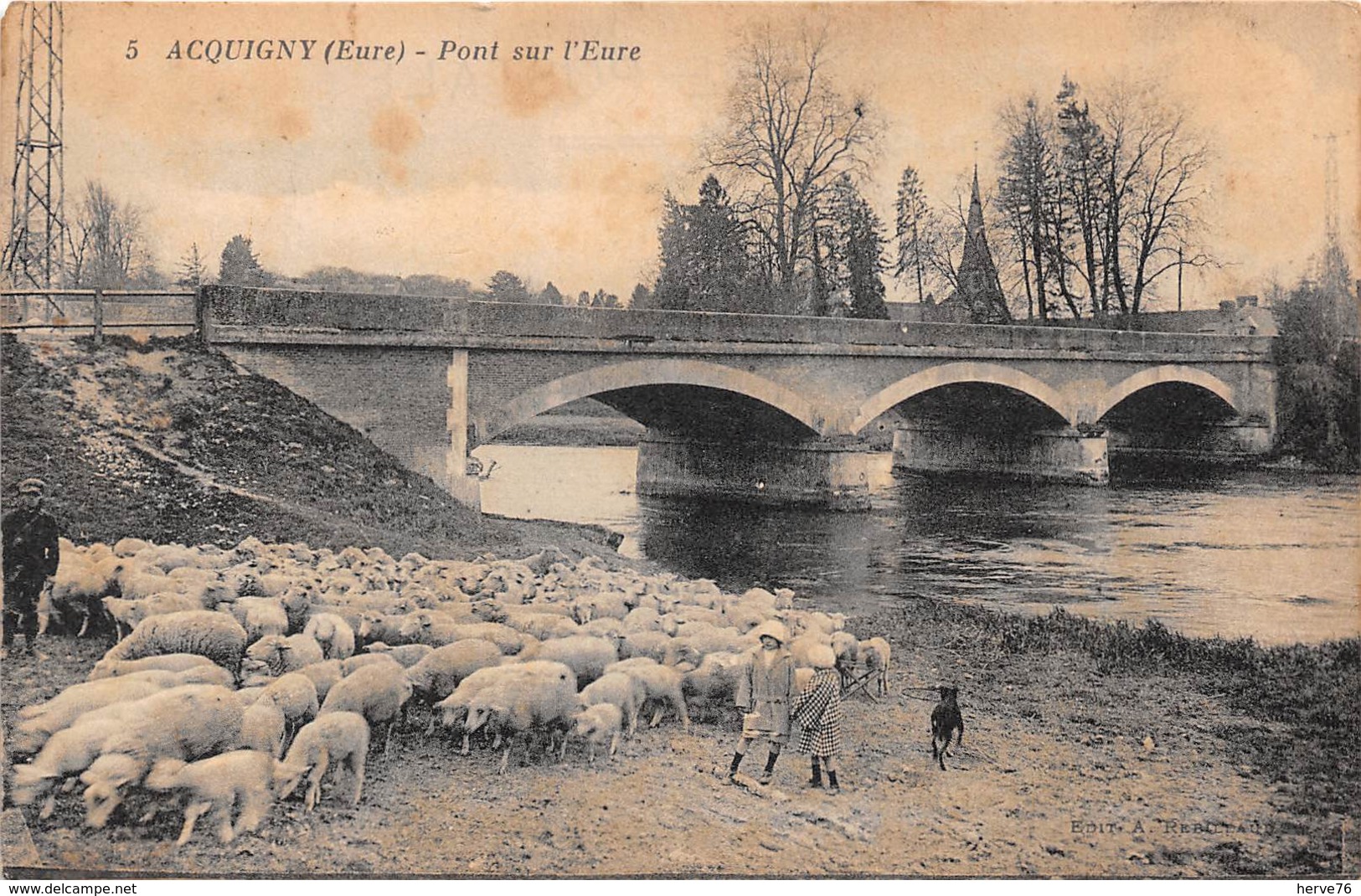 ACQUIGNY - Pont Sur L'Eure - Moutons - Acquigny