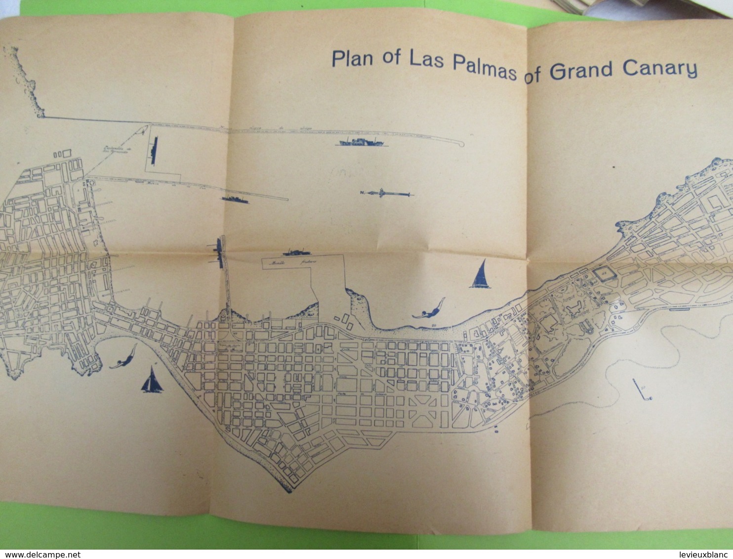 Dépliant Touristique Ancien/Plan Of Las Palmas Of Gran Canaria/Junta Provincial Del Turismo/vers 1930-50         PGC389 - Dépliants Touristiques